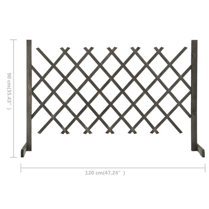 Tuinlatwerk 120x90 cm massief vurenhout grijs 120 x 90 cm Grijs