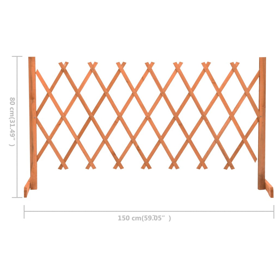Tuinlatwerk 150x80 cm massief vurenhout oranje 150 x 80 cm orange