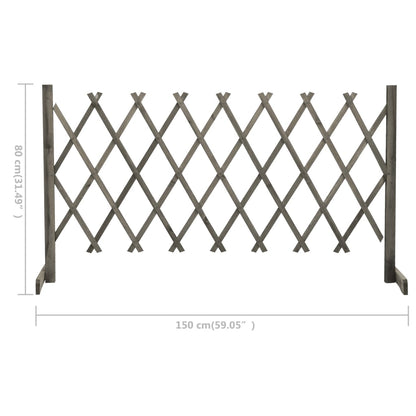 Tuinlatwerk 150x80 cm massief vurenhout grijs 150 x 80 cm Grijs