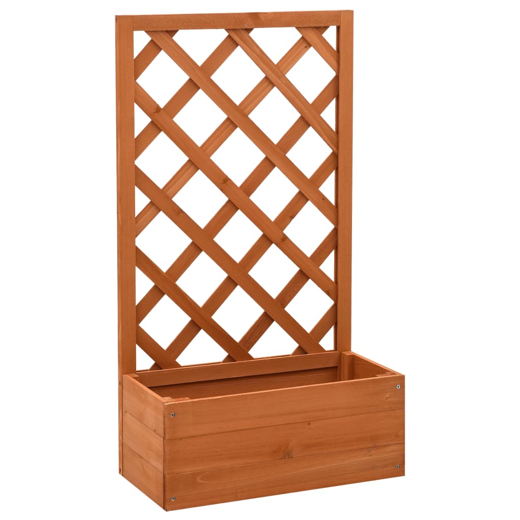 Latwerkplantenbak 50X25X90 Cm Massief Vurenhout Oranje orange