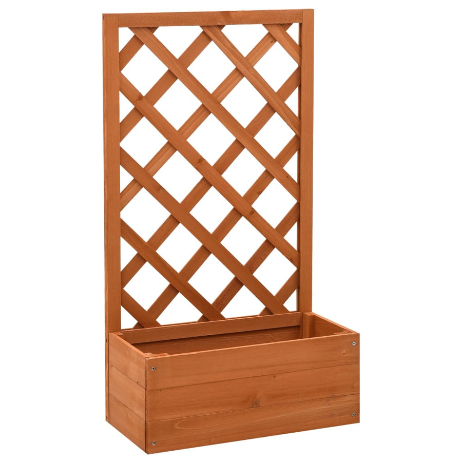 Latwerkplantenbak 50X25X90 Cm Massief Vurenhout Oranje orange