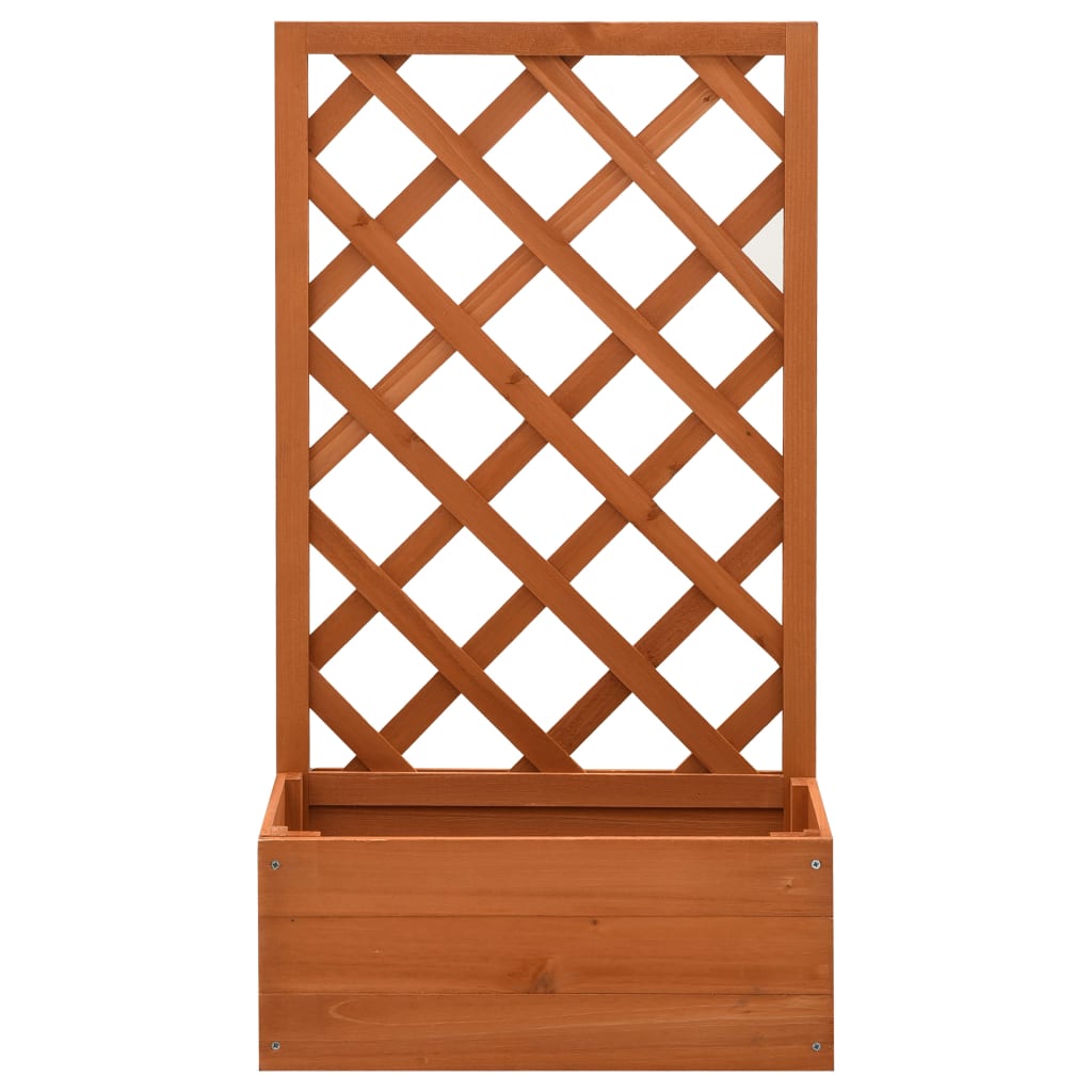 Latwerkplantenbak 50X25X90 Cm Massief Vurenhout Oranje orange