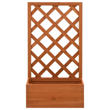 Latwerkplantenbak 50X25X90 Cm Massief Vurenhout Oranje orange