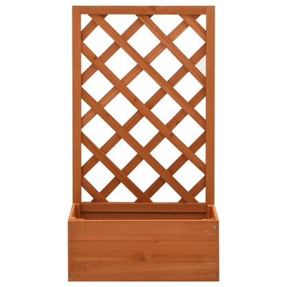 Latwerkplantenbak 50X25X90 Cm Massief Vurenhout Oranje orange