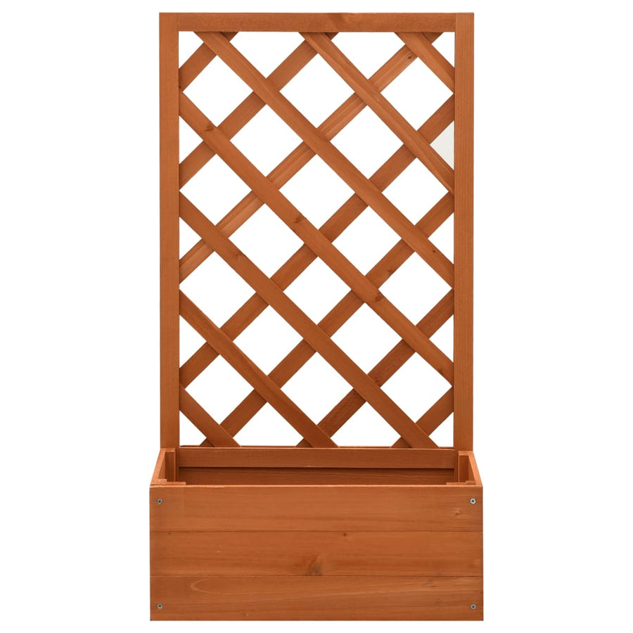 Latwerkplantenbak 50X25X90 Cm Massief Vurenhout Oranje orange