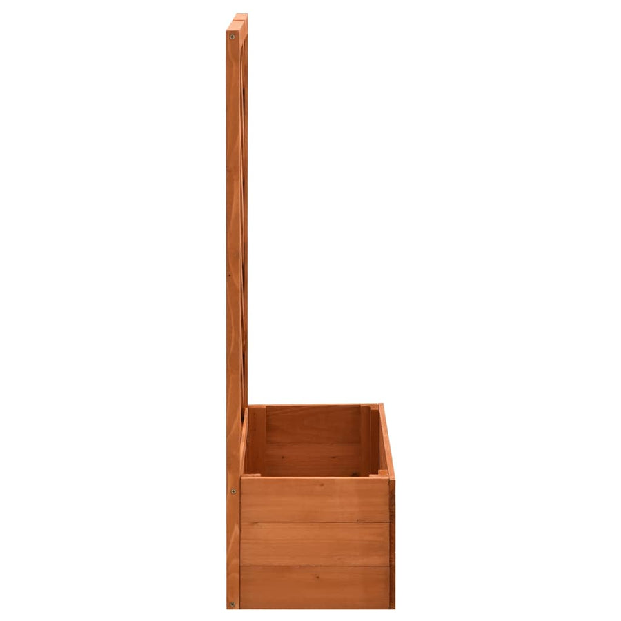Latwerkplantenbak 50X25X90 Cm Massief Vurenhout Oranje orange