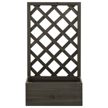 Latwerkplantenbak 50X25X90 Cm Massief Vurenhout Grijs