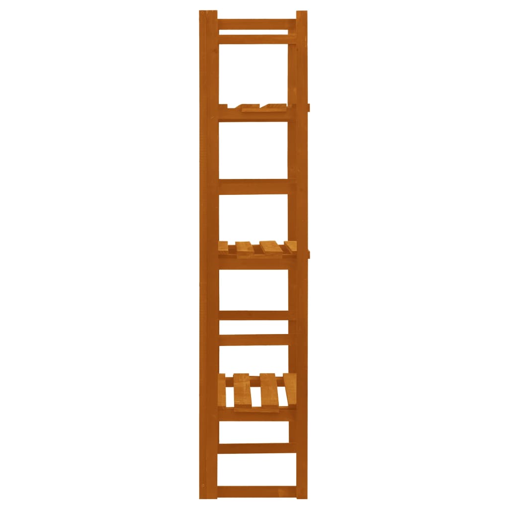 Plantenrek Met Latwerk 60X30X140 Cm Massief Vurenhout Oranje