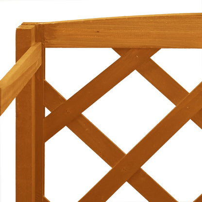 Plantenrek Met Latwerk 60X30X140 Cm Massief Vurenhout Oranje