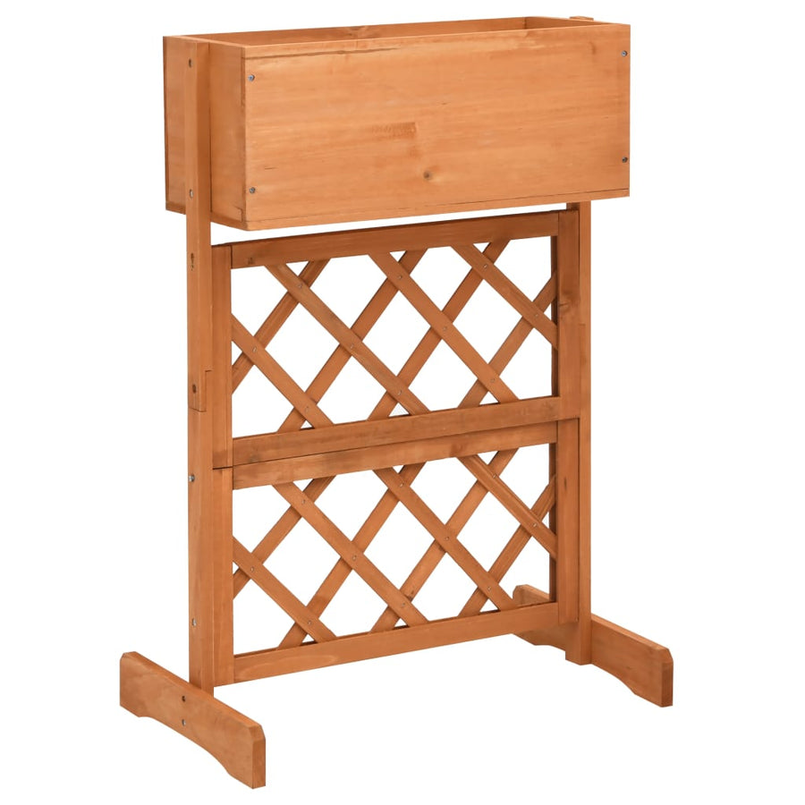 Latwerkplantenbak 45X30X74 Cm Massief Vurenhout Oranje orange