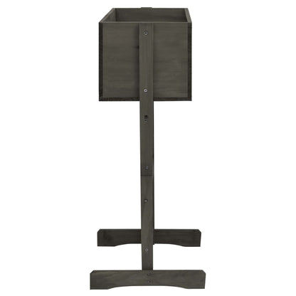 Latwerkplantenbak 45X30X74 Cm Massief Vurenhout Grijs