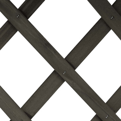 Latwerkplantenbak 45X30X74 Cm Massief Vurenhout Grijs