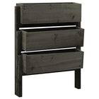 Foldable planter 60x14x75 cm solid pine wood grey
