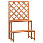 Plantenrek 70x42x120 cm massief vurenhout oranje