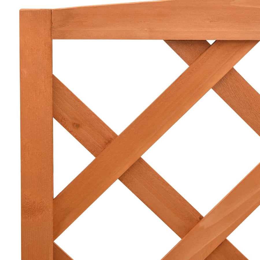 Plantenrek Met Latwerk 70X42X120 Cm Massief Vurenhout Oranje