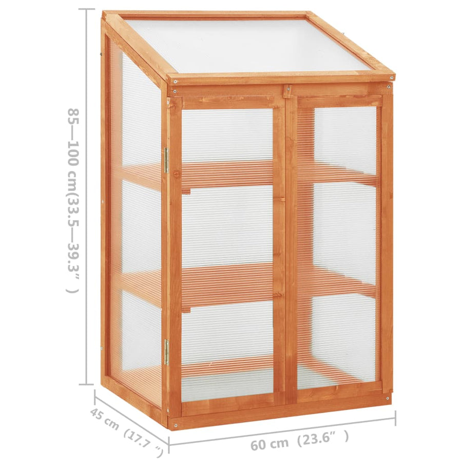 Broeikas 60X45X00 Cm Vurenhout orange