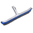 Zwembadwandborstel 46 cm aluminium blauw