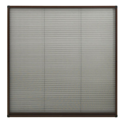 Raamhor Plissé Aluminium 120 x 120 cm Bruin