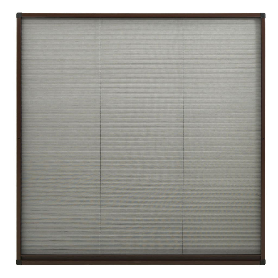Raamhor Plissé Aluminium 120 x 120 cm Bruin