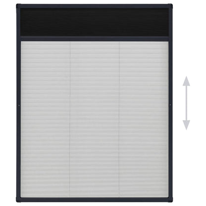 Raamhor Plissé Aluminium Kleurig 60 x 80 cm Antraciet