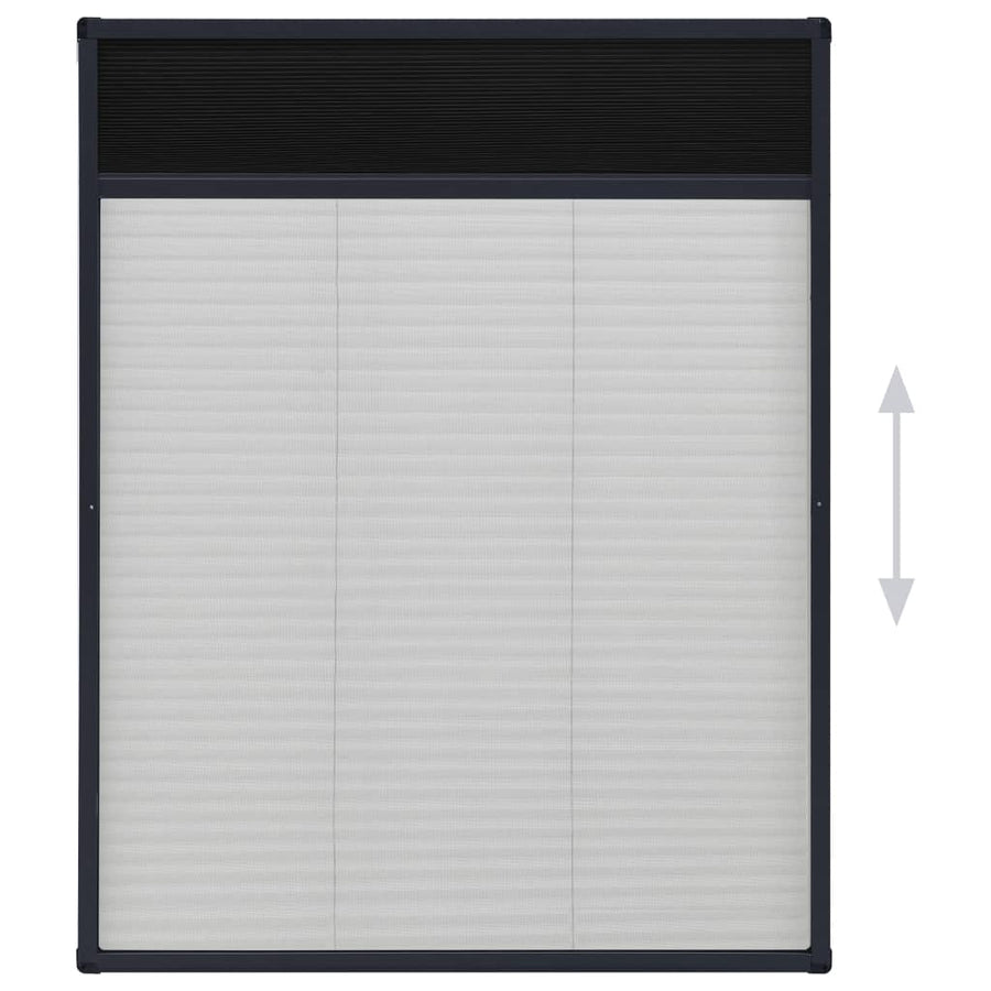 Raamhor Plissé Aluminium Kleurig 60 x 80 cm Antraciet