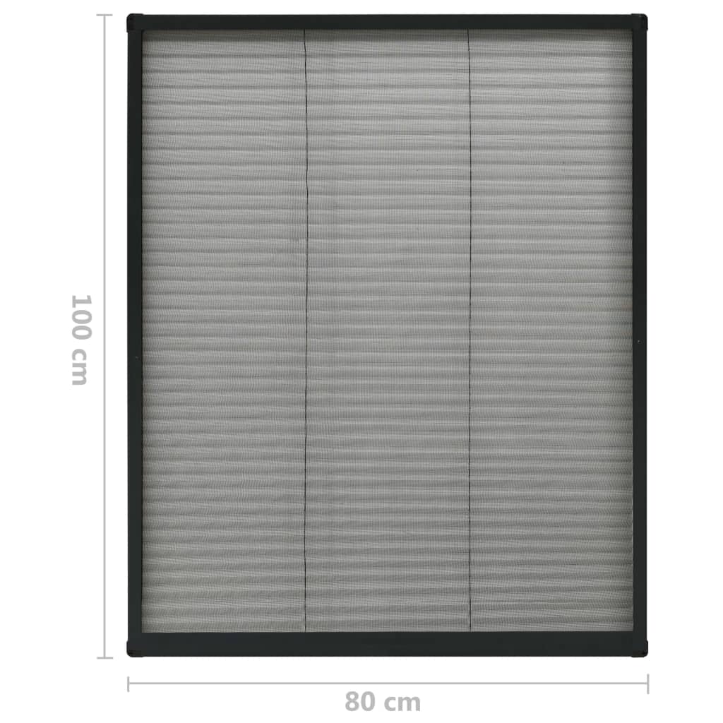 Raamhor Plissé 80X100 Cm Aluminium 80 x 100 cm Antraciet