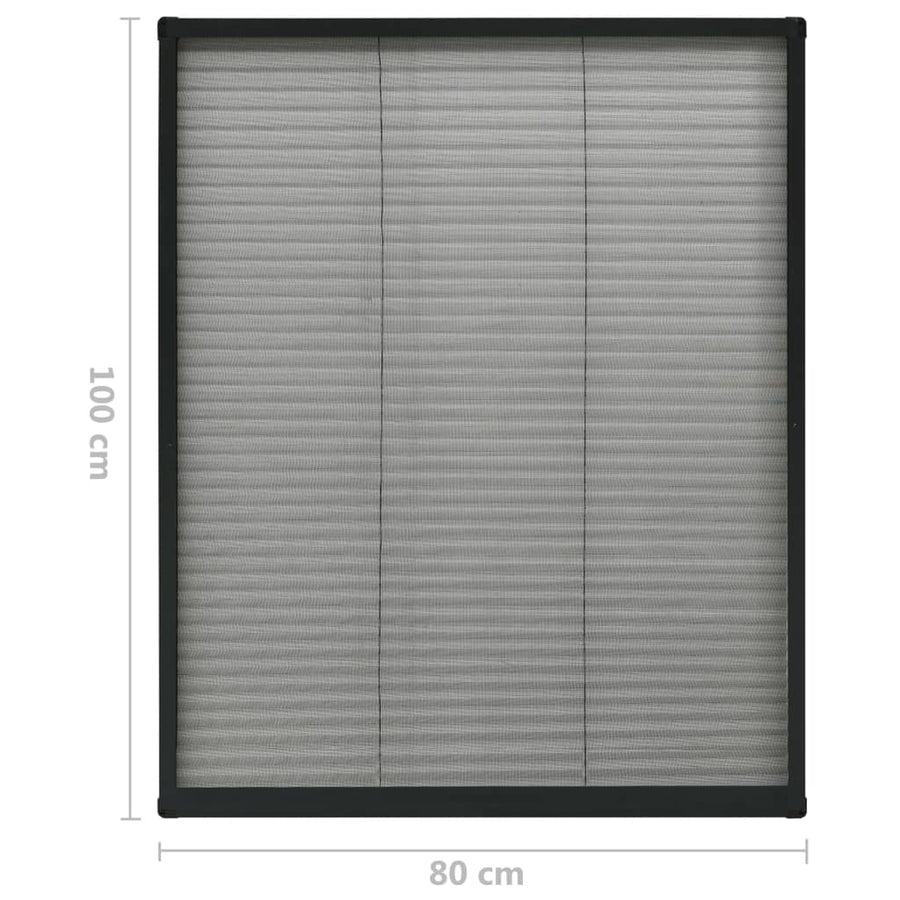 Raamhor Plissé 80X100 Cm Aluminium 80 x 100 cm Antraciet