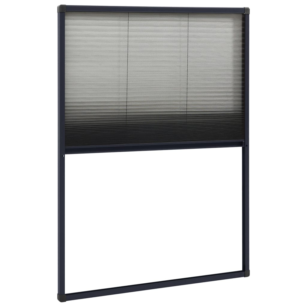 Raamhor Plissé 80X120 Cm Aluminium Antracietkleurig 80 x 120 cm