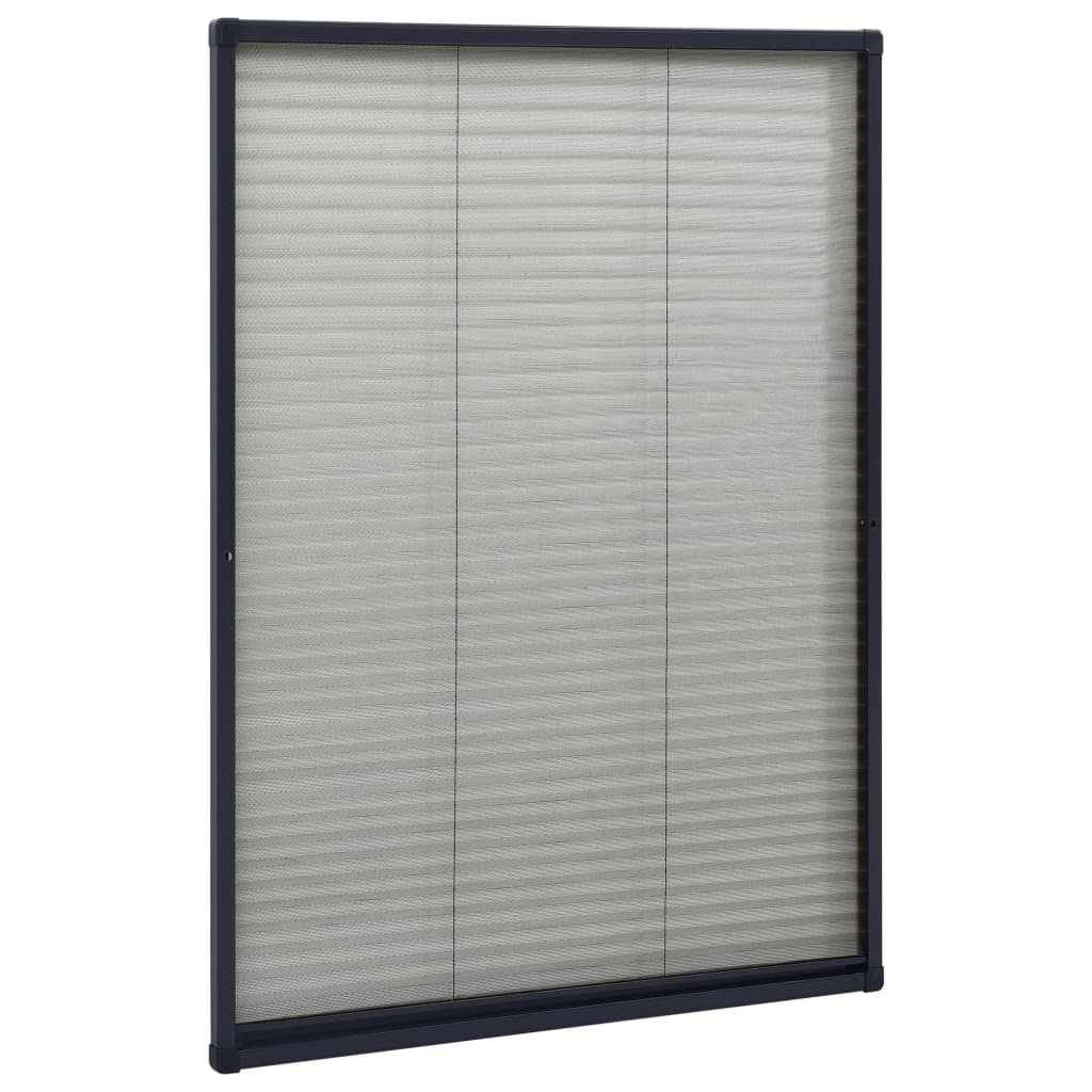 Raamhor Plissé 80X120 Cm Aluminium Antracietkleurig 80 x 120 cm