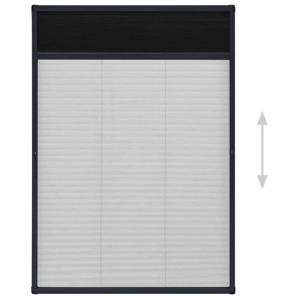 Raamhor Plissé 80X120 Cm Aluminium Antracietkleurig 80 x 120 cm