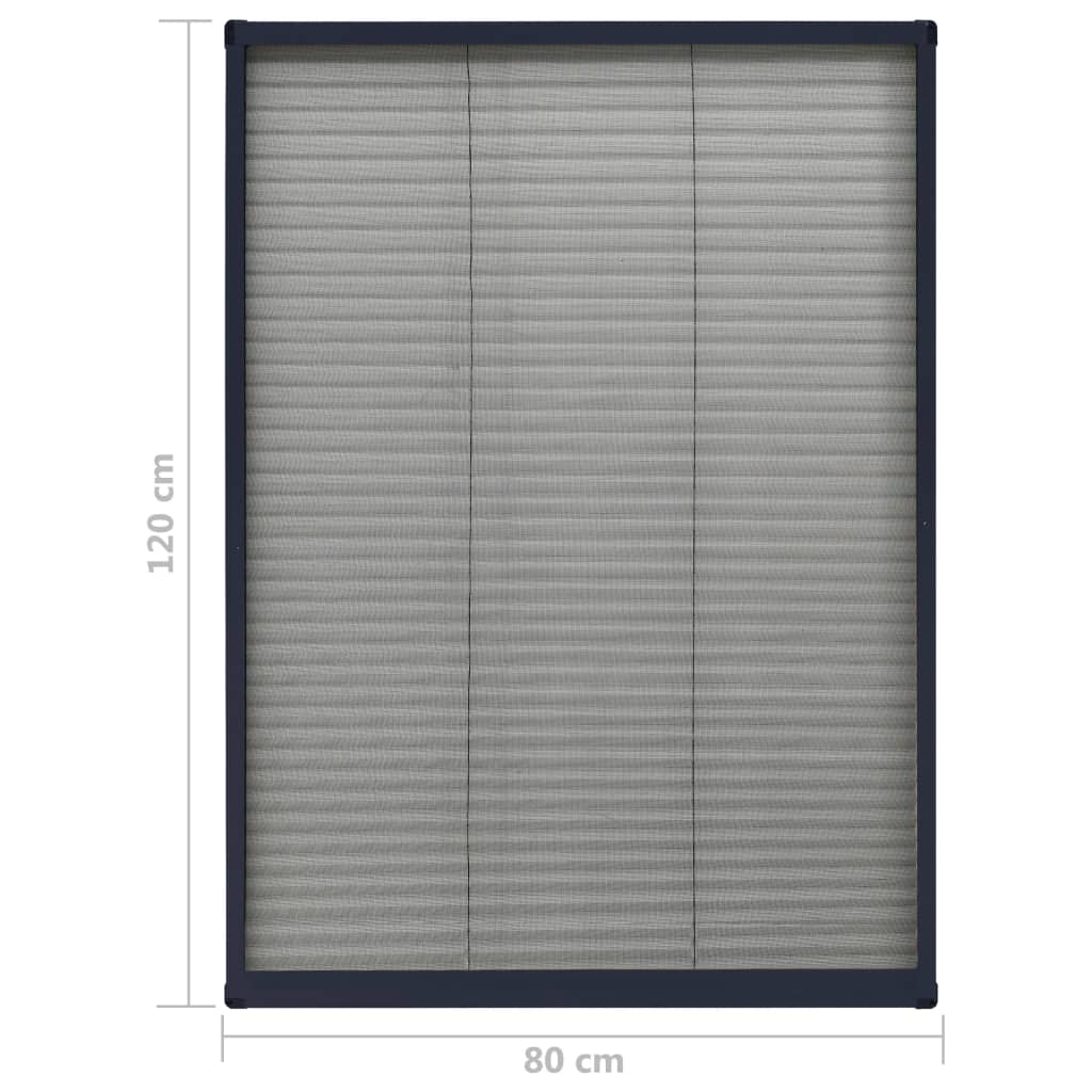 Raamhor Plissé 80X120 Cm Aluminium Antracietkleurig 80 x 120 cm
