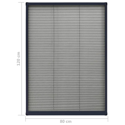 Raamhor Plissé 80X120 Cm Aluminium Antracietkleurig 80 x 120 cm