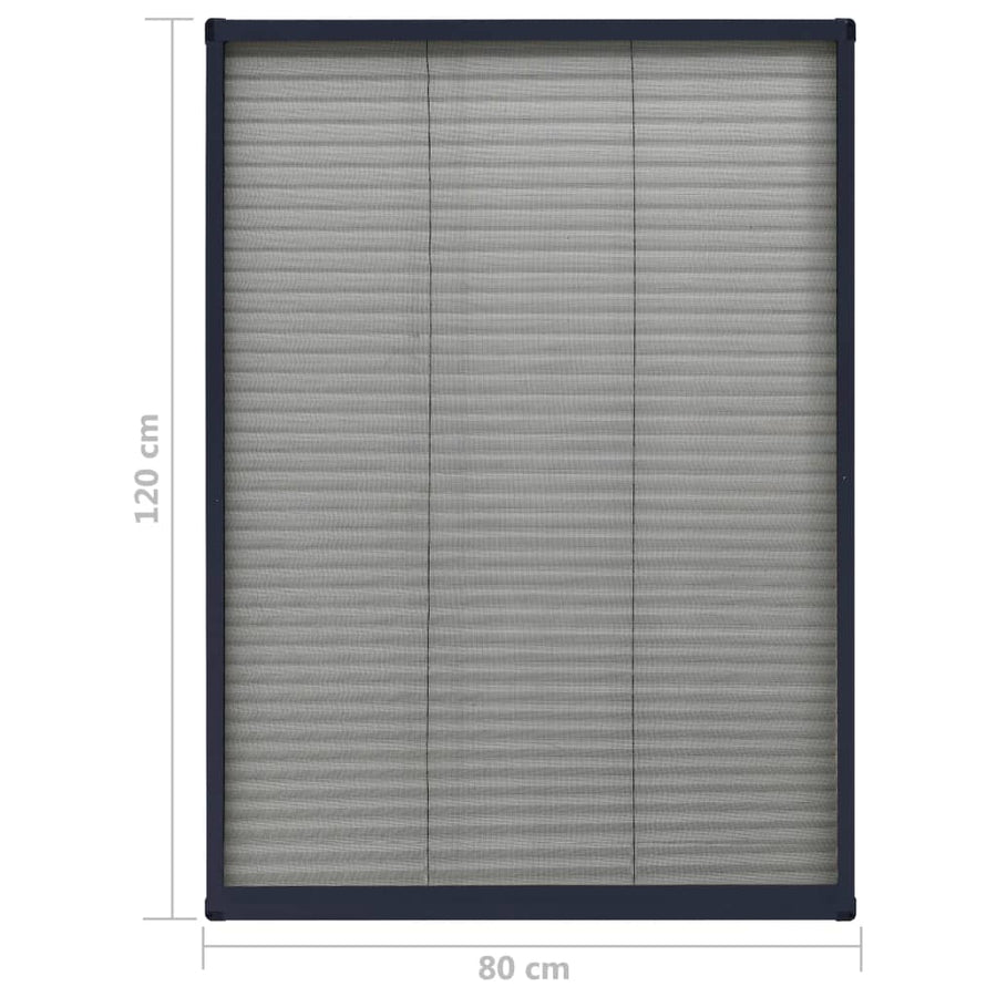 Raamhor Plissé 80X120 Cm Aluminium Antracietkleurig 80 x 120 cm