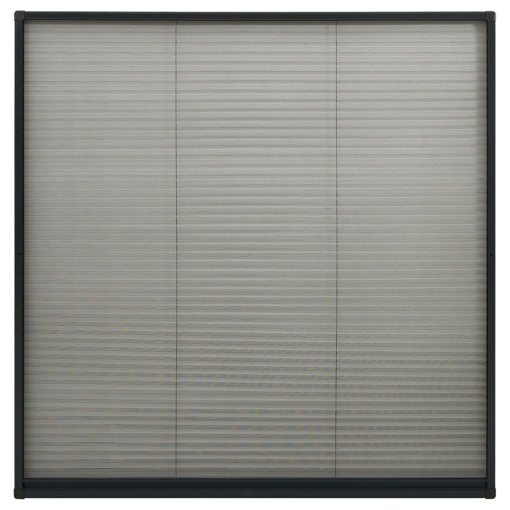 Raamhor Plissé Aluminium 120 x 120 cm Antraciet