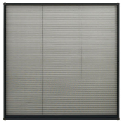 Raamhor Plissé Aluminium 120 x 120 cm Antraciet