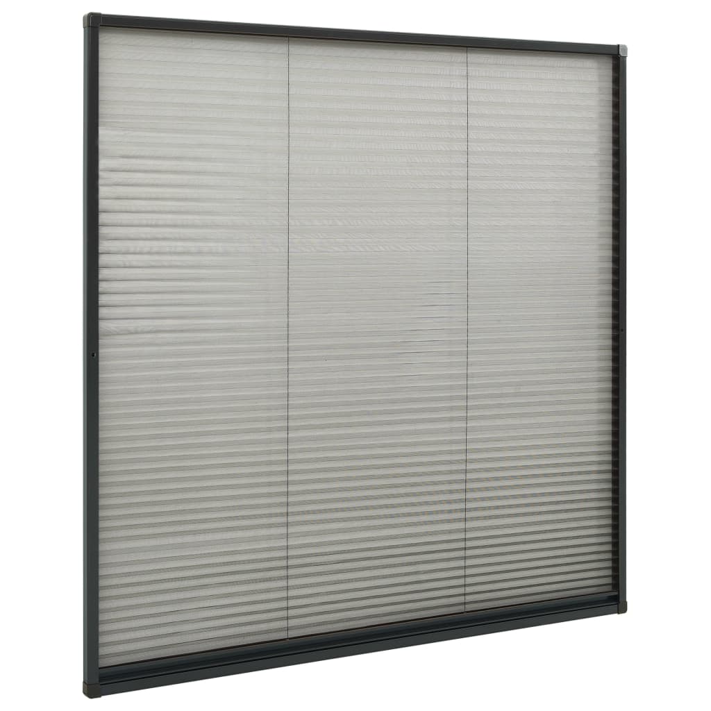 Raamhor Plissé Aluminium 120 x 120 cm Antraciet