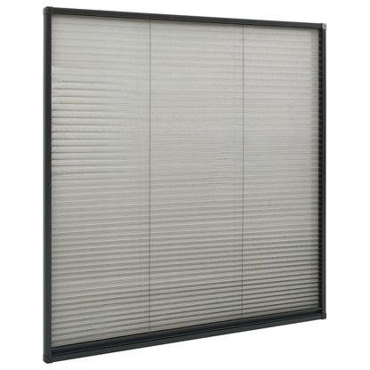 Raamhor Plissé Aluminium 120 x 120 cm Antraciet