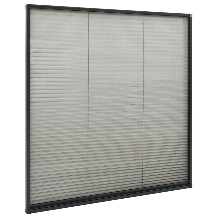 Raamhor Plissé Aluminium 120 x 120 cm Antraciet