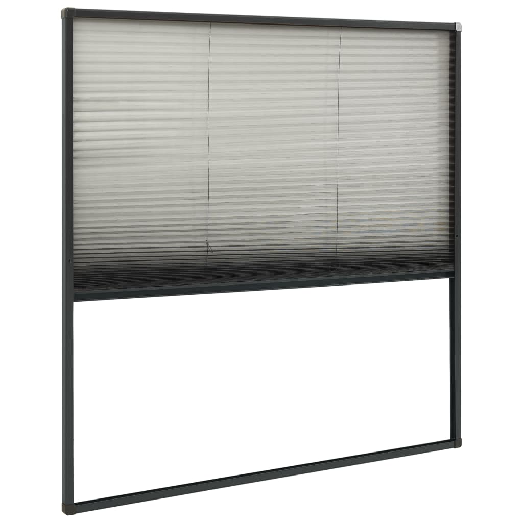 Raamhor Plissé Aluminium 120 x 120 cm Antraciet