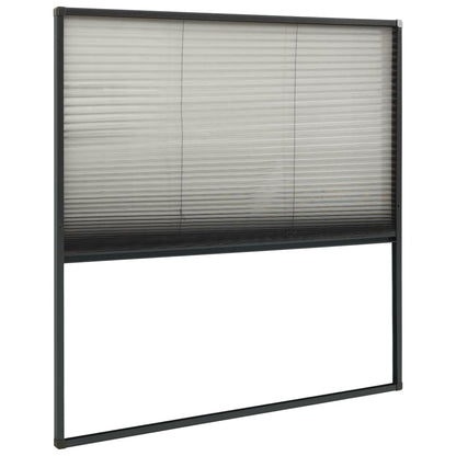 Raamhor Plissé Aluminium 120 x 120 cm Antraciet