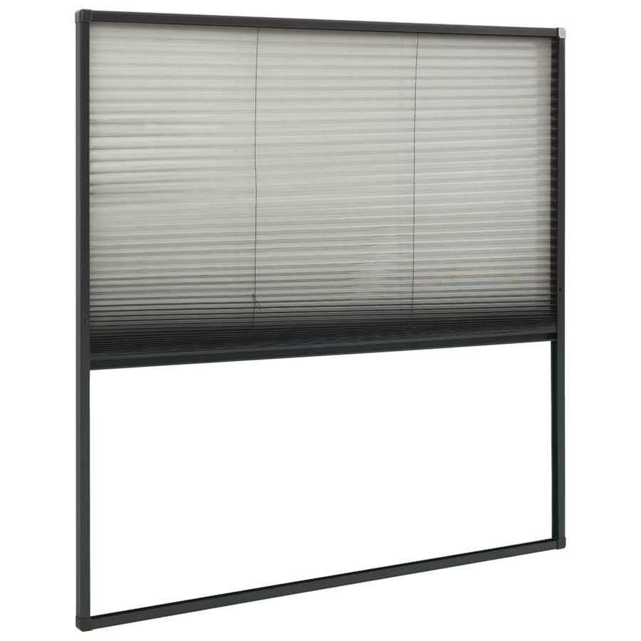 Raamhor Plissé Aluminium 120 x 120 cm Antraciet