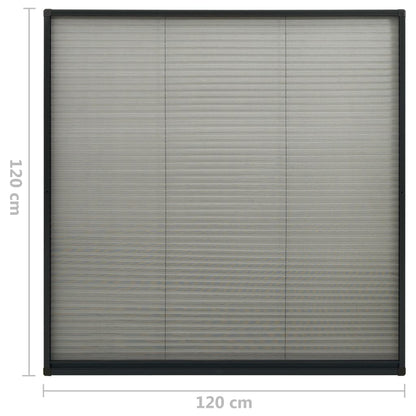 Raamhor Plissé Aluminium 120 x 120 cm Antraciet