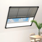 Pleated insect screen 120x120 cm aluminium anthracite