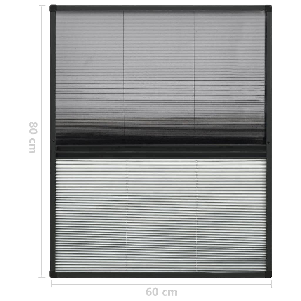 Raamhor Plissé Met Verduistering 60X80 Cm Aluminium 60 x 80 cm Antraciet