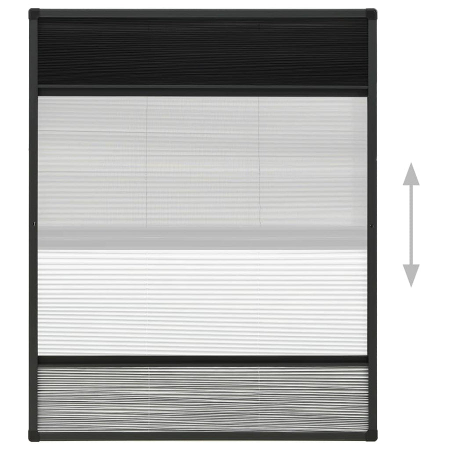 Raamhor Plissé Met Verduistering 80X100 Cm Aluminium 80 x 100 cm Antraciet