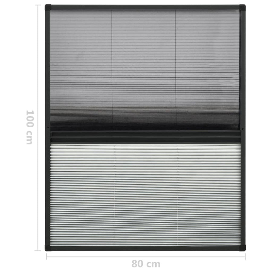 Raamhor Plissé Met Verduistering 80X100 Cm Aluminium 80 x 100 cm Antraciet