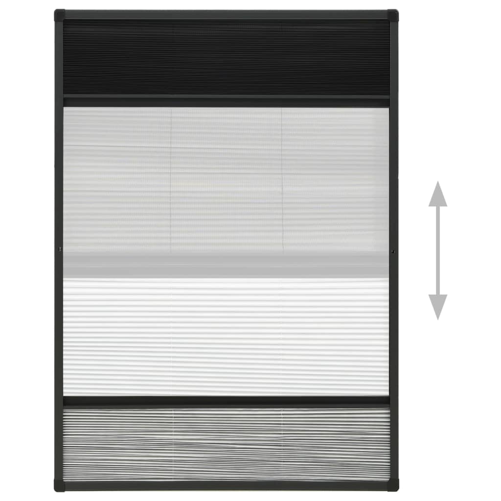 Raamhor Plissé Met Verduistering 80X120 Cm Aluminium 80 x 120 cm Antraciet
