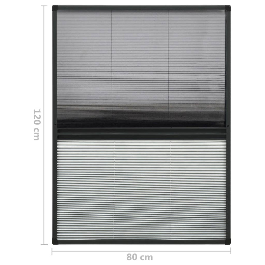 Raamhor Plissé Met Verduistering 80X120 Cm Aluminium 80 x 120 cm Antraciet