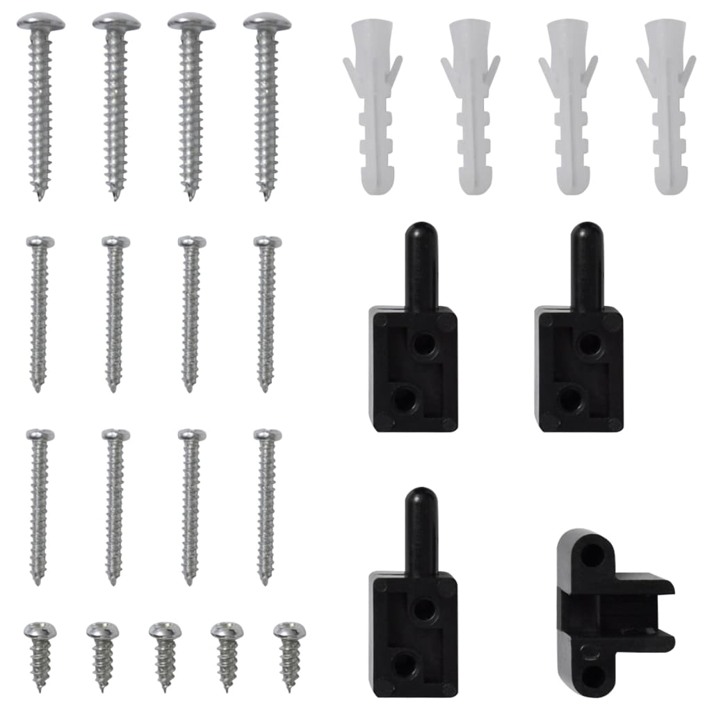 Hordeur Met Scharnieren 100 x 215 cm Antraciet