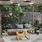 Loungeset 4-delig massief acaciahout